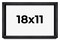 18x11 Shadow Box 1" Depth Black Picture Frame - UV Acrylic, Backing, Hanging Hardware